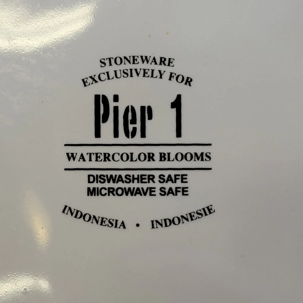 4 Pier 1 Water Color Blooms 8 & 1/4 Inches
